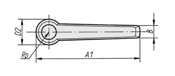 Schéma 1 + Non adjustable handle 
in composite plastic 