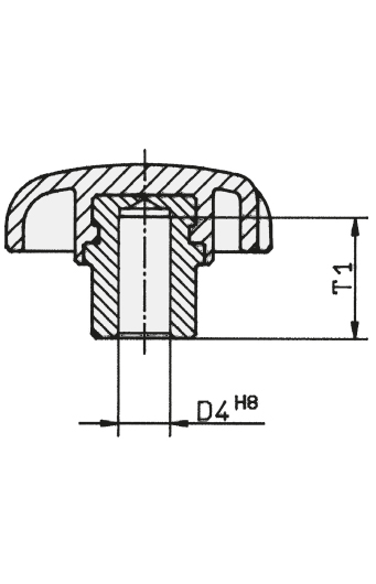 Schéma 3 + Knob BRN 
in composite plastic 