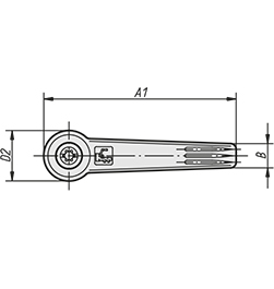 Schéma 1 + Adjustable handle  
in composite plastic 