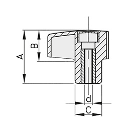 Schéma 2 + Knob PN 
in composite plastic 