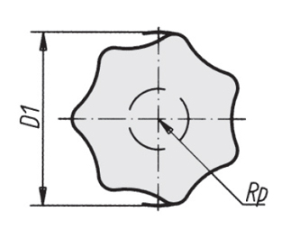 Schéma 1 + Knob BRF 
in cast iron 