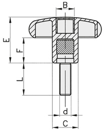 Schéma 3 + Knob CN 
in composite plastic 