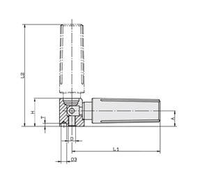 Schéma 1 + Fold away gripp 
in composite plastic 