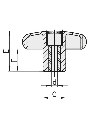 Schéma 2 + Knob CN 
in composite plastic 