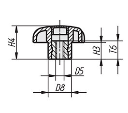 Schéma 2 + Knob BR 
in composite plastic 