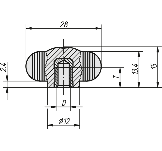 Schéma 2 + Knob ER 
in composite plastic 