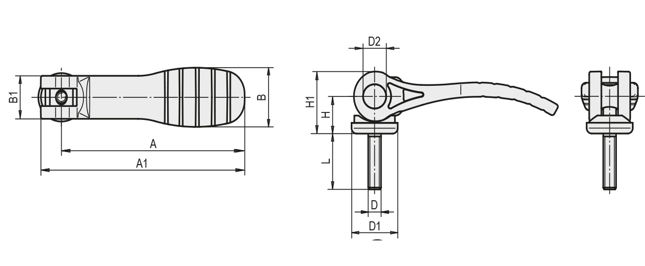 Schéma 2 + Cam lever 
in composite plastic 