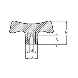 Schéma 2 + Knob T 
in composite plastic 