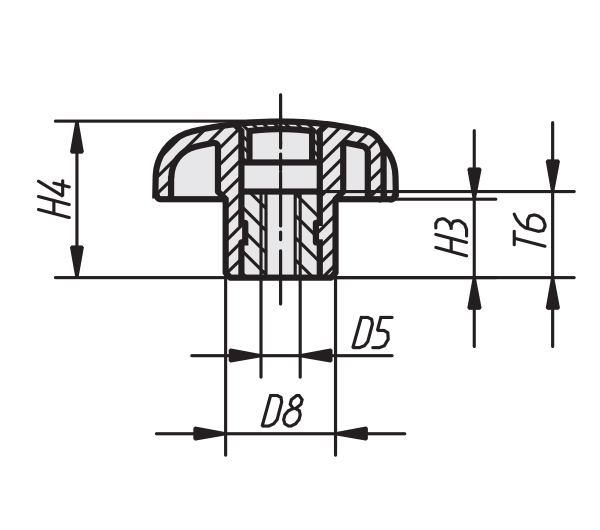 Schéma 2 + Knob BR 
in composite plastic 