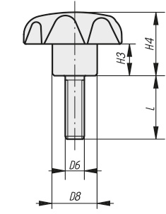 Schéma 3 + Knob BR 
in composite plastic 