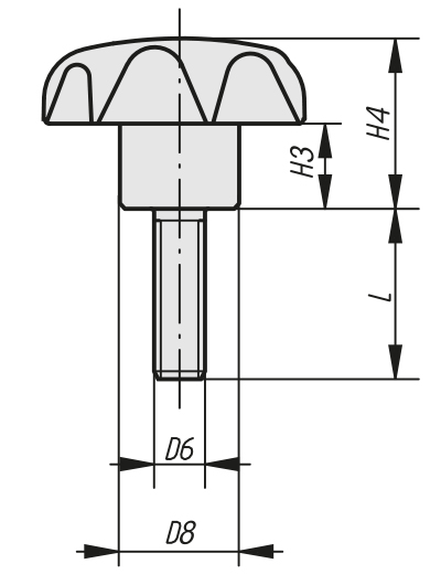 Schéma 3 + Knob BR 
in composite plastic 