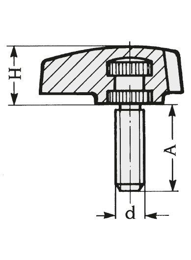 Schéma 3 + Knob TRB 
in composite plastic 