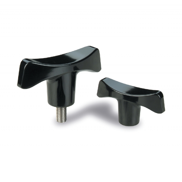 T- handles and wing knobs : Knob T 
in composite plastic 