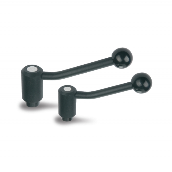 Adjustable handles and levers : Safety adjustable handle 
in steel 