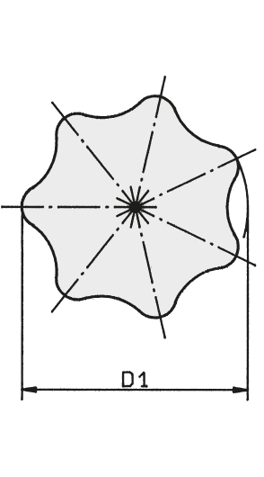 Schéma 1 + Knob BRN 
in composite plastic 