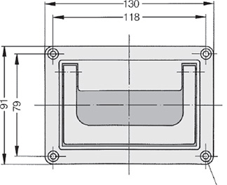 Schéma 1 + Handle U1 
in aluminium 