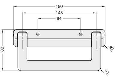 Schéma 1 + Handle U7 
in aluminium 