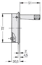 Schéma 2 + Handle U3 
in aluminium 