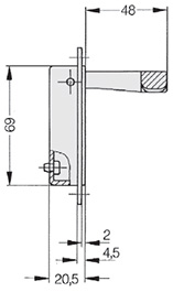 Schéma 3 + Handle U1 
in aluminium 