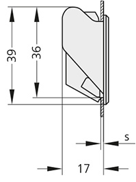 Schéma 4 + Handle U5 
in  ABS plastic 