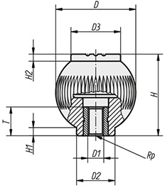 Schéma 2 + Knob GD 
in composite plastic 