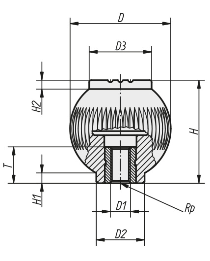 Schéma 2 + Knob GD 
in composite plastic 