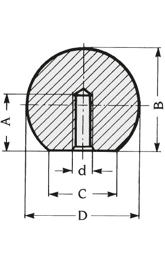 Schéma 1 + Ball knob 
in composite  plastic 