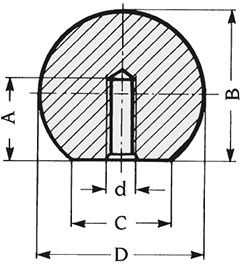 Schéma 1 + Ball knob 
in composite  plastic 