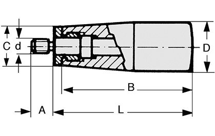 Schéma 1 + Revolving handle FSV 
in composite plastic 