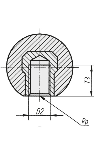 Schéma 2 + Ball knob 
in polyamid  plastic 