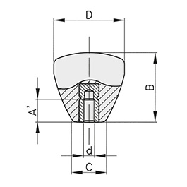 Schéma 3 + Knob  PHL 
in composite plastic 