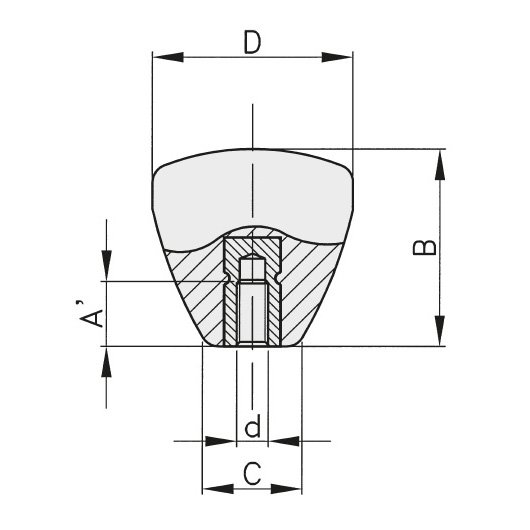 Schéma 3 + Knob  PHL 
in composite plastic 