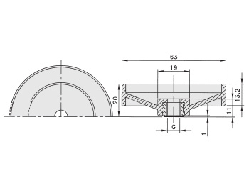 Schéma 3 + Knob SN 
in composite plastic 