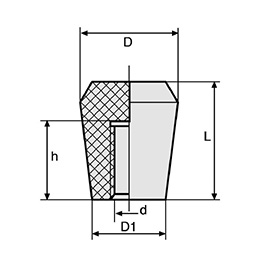 Schéma 4 + Knob  PHL 
in composite plastic 