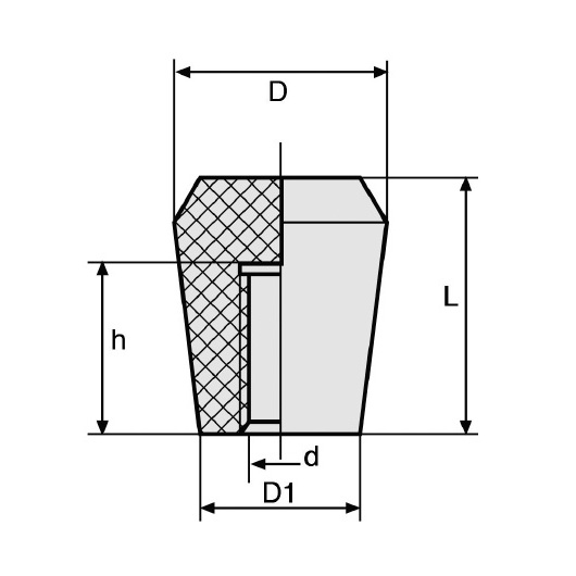 Schéma 4 + Knob  PHL 
in composite plastic 