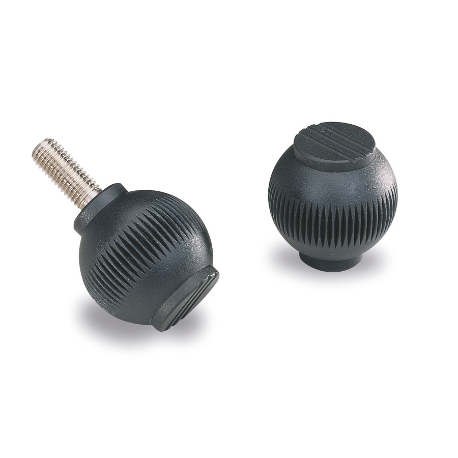 Knurled  knobs and handles : Knob GD 
in composite plastic 