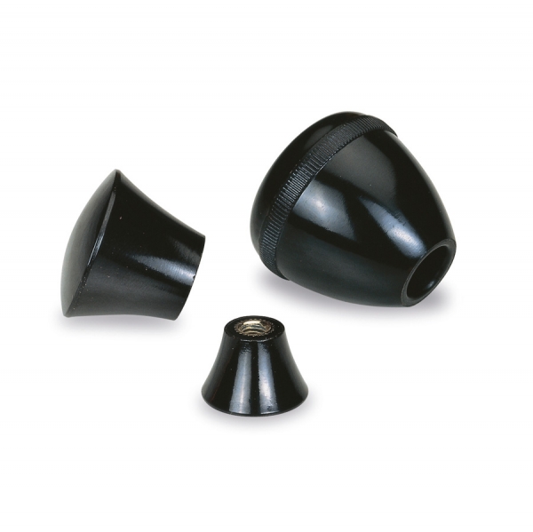 Knurled  knobs and handles : Knob PHM 
in composite plastic 