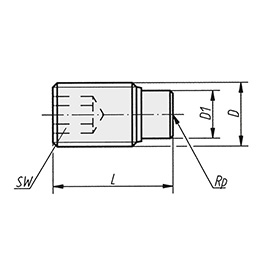 Schéma 1 + Pressure screw 
brass or plastic tip 