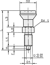 Schéma 2 + Index plunger 
without locking slot 