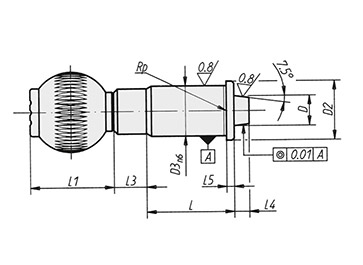 Schéma 1 + High precision index plunger  
with conical tip 