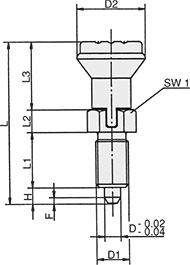 Schéma 2 + Index plunger 
with locking slot 