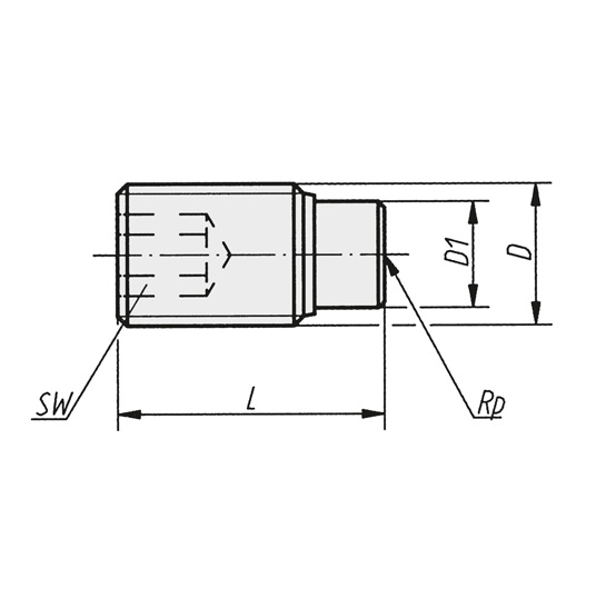 Schéma 1 + Pressure screw 
brass or plastic tip 