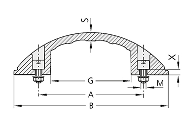 Schéma 1 + Handle AG 
in composite plastic 