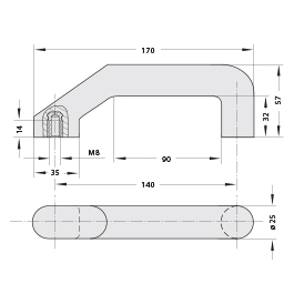 Schéma 1 + Handle SB 
in composite plastic 