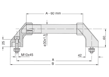 Schéma 1 + Handle DB 
with aluminium tube  diam. 30mm 