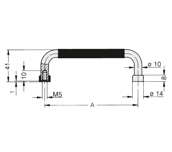 Schéma 1 + Handle DA 
in steel 