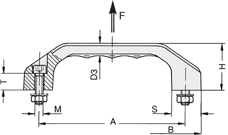 Schéma 1 + Handle FA 
in composite plastic 