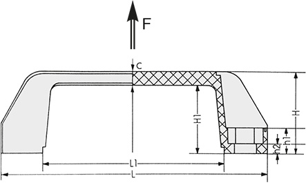 Schéma 1 + Handle NR 
in composite plastic 