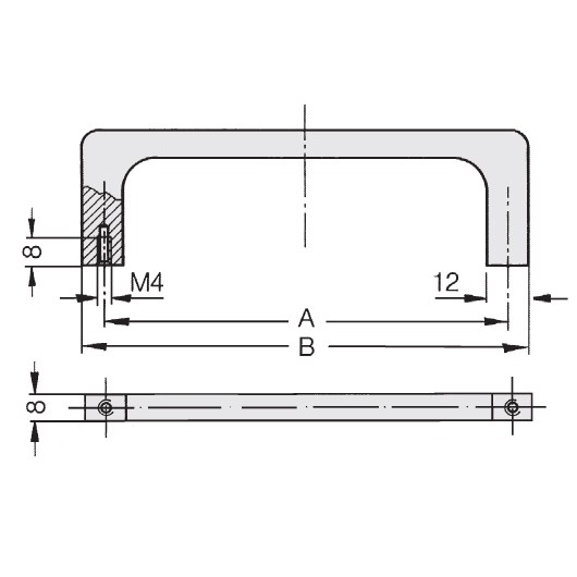 Schéma 2 + Handle EK 
in aluminium 