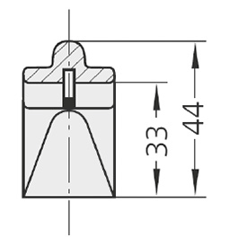 Schéma 2 + Handle HR 
in composite plastic 